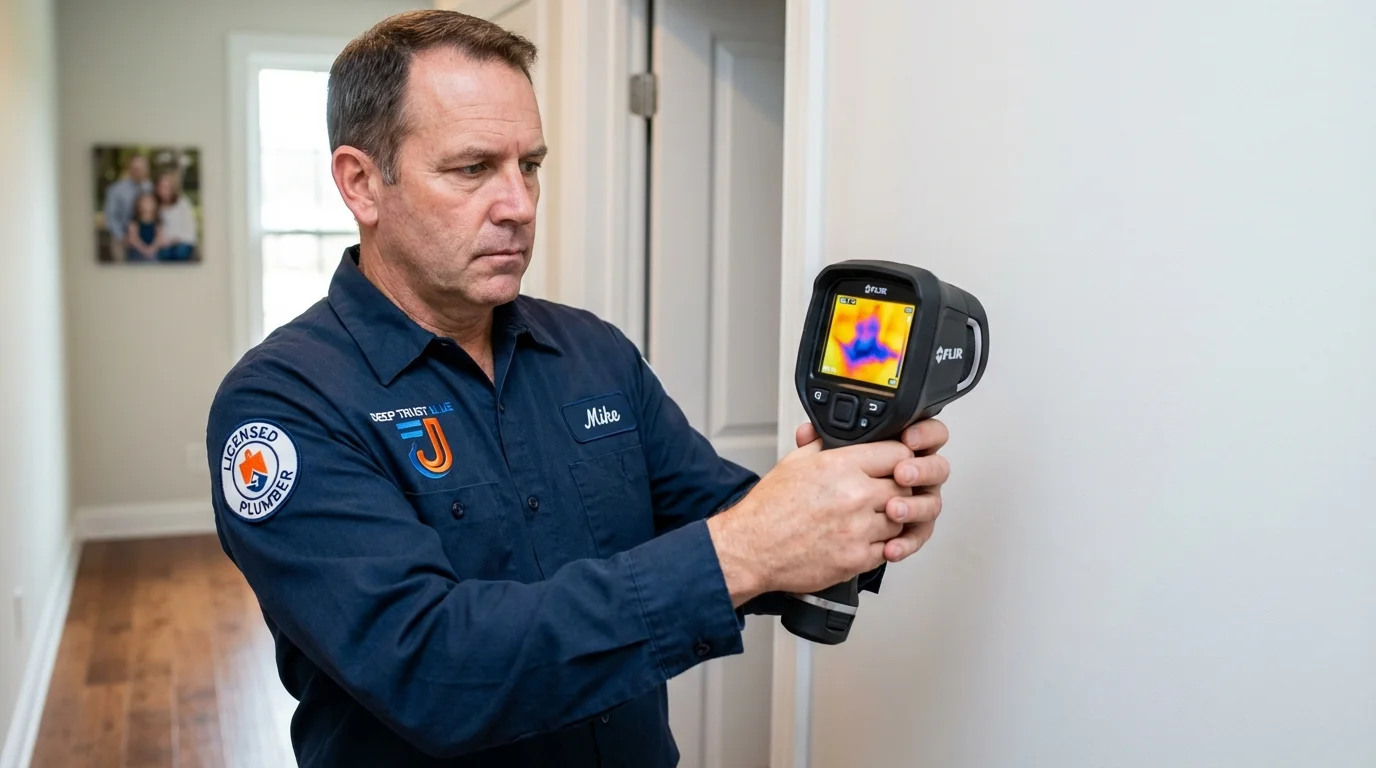 Thermal imaging leak detection by Johns Plumbing LLC in Wethersfield